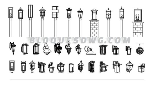 Descarga gratis bloques de accesorios para farolas en AutoCAD