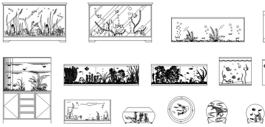 Descarga gratis los Acuarios 2D para AutoCAD