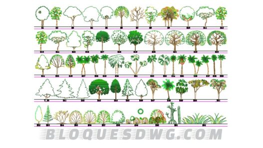 Vegetación para autocad gratis