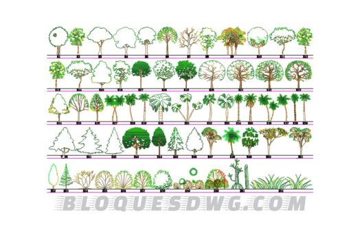 Vegetación para autocad gratis