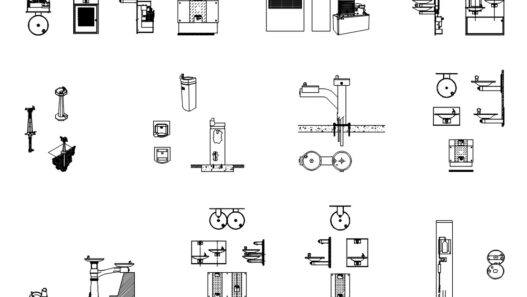 Descarga gratis bloques CAD de fuentes de agua potable para AutoCAD
