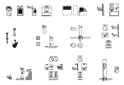 Descarga gratis bloques CAD de fuentes de agua potable para AutoCAD