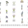 Descarga ahora flores y maceteros en AutoCAD gratis