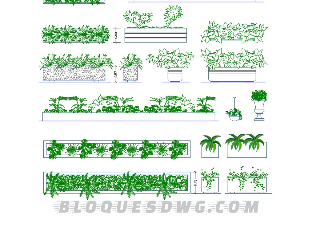 Descarga gratis jarrones modernos para AutoCAD en formato DWG