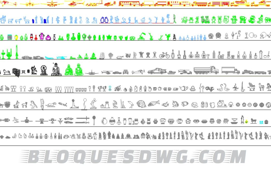 Descarga gratis la biblioteca DWG de juguetes y decoraciones para AutoCAD