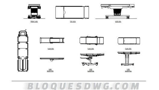 Descarga gratis bloques de mesa quirúrgica y cama médica funcional para AutoCAD
