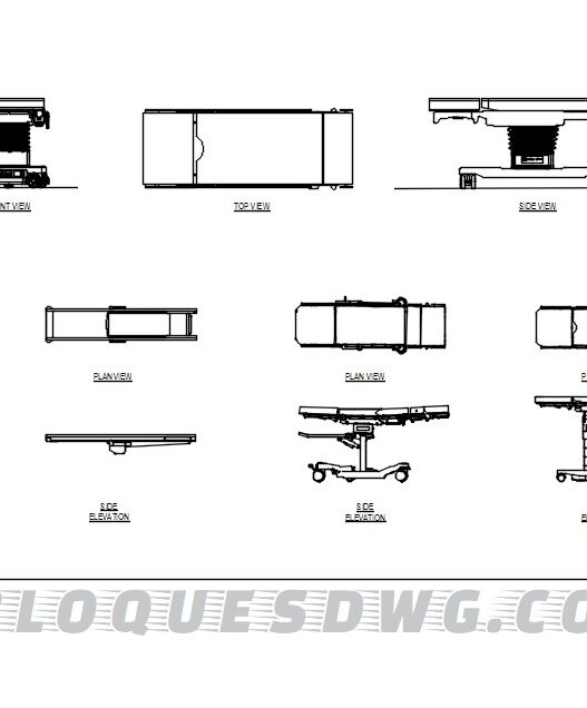 Descarga gratis bloques de mesa quirúrgica y cama médica funcional para AutoCAD