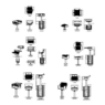 Bloques AutoCAD de parrillas de carbón para diseño de cocinas exteriores, áreas BBQ y espacios recreativos en formato DWG.