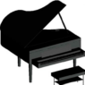 Bloque AutoCAD de piano 3D para proyectos de arquitectura interior, diseño de salas de música y espacios culturales en formato DWG.