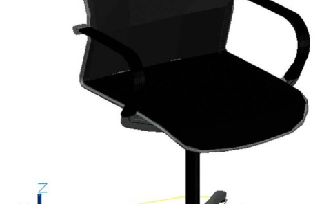 Bloque AutoCAD de silla giratoria 3D para oficinas y espacios de trabajo, modelo detallado para proyectos de diseño interior y mobiliario en DWG.