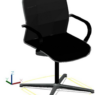 Bloque AutoCAD de silla giratoria 3D para oficinas y espacios de trabajo, modelo detallado para proyectos de diseño interior y mobiliario en DWG.