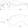 Bloque AutoCAD de sofá curvo moderno con dimensiones en planta y alzado, diseño orgánico tipo chaise longue para interiores contemporáneos.