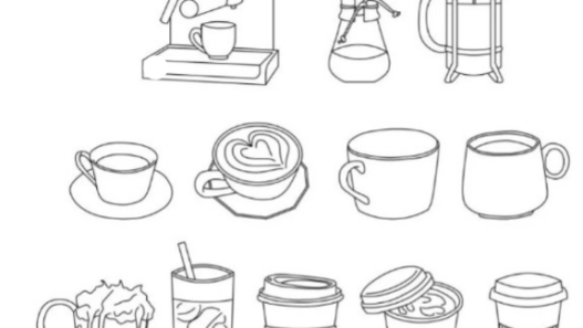 Bloques AutoCAD de taza de café para proyectos de arquitectura interior, cafeterías, restaurantes y diseño de interiores en formato DWG.
