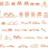 Bloques AutoCAD de zapatos en formato CAD para proyectos de diseño de interiores, arquitectura residencial y representación de objetos personales en planos DWG.