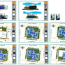 Bloques AutoCAD de aparcamiento con distribución de plazas, señalización y circulación vehicular para proyectos de arquitectura y urbanismo.