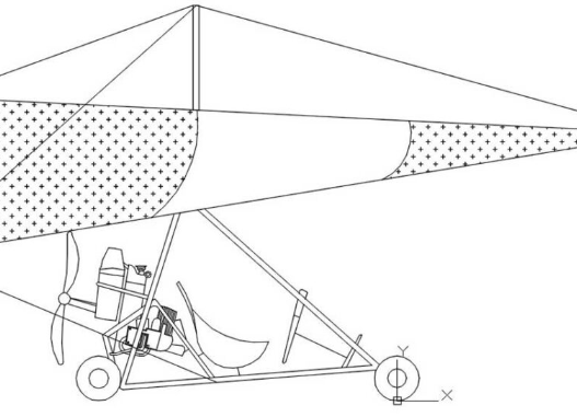 Bloques AutoCAD de avión triciclo con vistas en planta, lateral y detalles del tren de aterrizaje para proyectos aeronáuticos y de ingeniería.