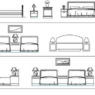 Bloques AutoCAD de camas con ropa de cama en vista en planta y elevación con detalles de sábanas, almohadas y cobijas para diseño de interiores.