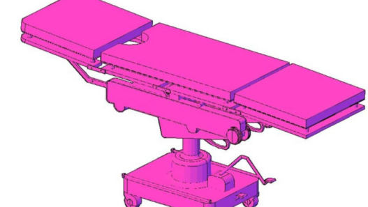Bloques AutoCAD de camilla médica en 3D con vistas isométricas y detalles para proyectos hospitalarios y de salud.