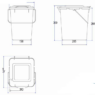 Bloque AutoCAD de contenedor de basura utilizado en proyectos de urbanismo, espacios públicos y gestión de residuos.