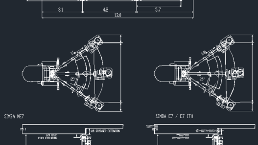 Bloques AutoCAD de equipos de minería con maquinaria pesada, camiones y herramientas industriales para proyectos de ingeniería y minería.