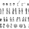 Bloques AutoCAD de esculturas y estatuas clásicas utilizadas para proyectos de arquitectura, diseño de interiores, museografía y paisajismo.