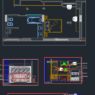 Bloques AutoCAD de especificaciones de dormitorio con dimensiones, mobiliario y distribución para proyectos de arquitectura y diseño interior.