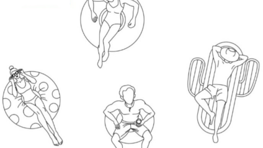 Bloques AutoCAD de personas en piscina con diferentes posturas y actividades para proyectos de arquitectura y diseño recreativo.