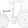 Bloques AutoCAD del tractor John Deere 6300 con detalles técnicos, ruedas y estructura para proyectos de maquinaria agrícola.