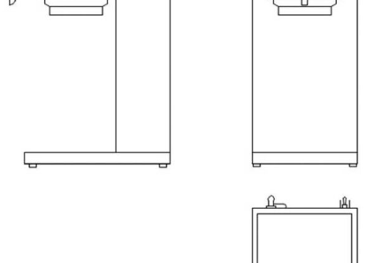 Bloque AutoCAD de máquina de café profesional para cafeterías, restaurantes y proyectos de diseño de cocinas comerciales.