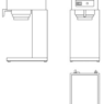 Bloque AutoCAD de máquina de café profesional para cafeterías, restaurantes y proyectos de diseño de cocinas comerciales.
