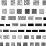 Bloques AutoCAD de muros de ladrillo con diferentes patrones, texturas y detalles constructivos para proyectos de arquitectura.