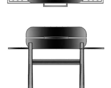 Bloque AutoCAD de parrilla de barbacoa BBQ para proyectos de diseño de patios, terrazas y áreas de cocina exterior.