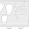 Bloque AutoCAD de parrilla con carne para asado y alimentos para proyectos de diseño de cocinas exteriores, parrillas y áreas recreativas.