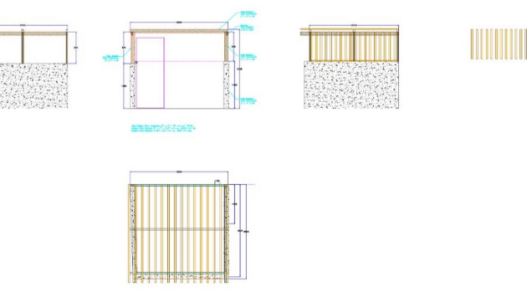 Bloque AutoCAD de pérgola de terraza utilizado para proyectos de arquitectura, paisajismo y diseño de espacios exteriores.