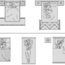Bloques AutoCAD de personas durmiendo en camas en vista en planta para representación de dormitorios en proyectos arquitectónicos.