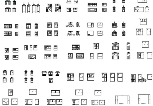 Bloque AutoCAD de stand de exhibición 2D para ferias, exposiciones y espacios comerciales en vista en planta.