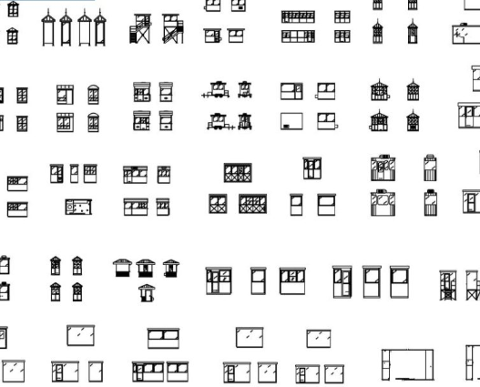 Bloque AutoCAD de stand de exhibición 2D para ferias, exposiciones y espacios comerciales en vista en planta.