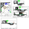 Casa con piscina y jacuzzi en AutoCAD con planos arquitectónicos, áreas exteriores y diseño residencial en formato DWG.